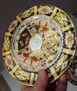 ROYAL CROWN DERBY Imari Pattern 2451. Four vintage side plates or tea plates. Diameter 6 1/4 inches