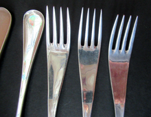 Load image into Gallery viewer, 1960s Robert Welch Alveston Silver Plate Forks
