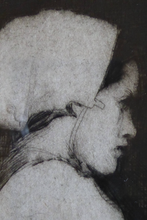Load image into Gallery viewer, William Lee Hankey Etching Drypoint The Prayer Breton Peasant Girl
