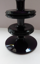 Load image into Gallery viewer, Stylish 1970s SHERINGHAM WEDGWOOD GLASS Purple Candlestick by Stennett-Wilson. 5 inches High
