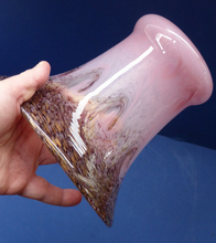 Load image into Gallery viewer, 1930s Monart Glass Vase with Gold Aventurine Flakes
