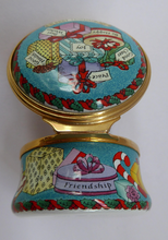 Load image into Gallery viewer, Vintage Halcyon Days Enamels Christmas Box 1995. Bundle of Christmas Presents. Excellent Condition
