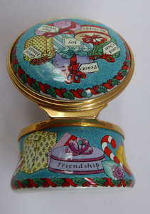 Vintage Halcyon Days Enamels Christmas Box 1995. Bundle of Christmas Presents. Excellent Condition