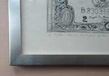 Load image into Gallery viewer, Scottish Art for Sale. George Wyllie Dollar Bill Etching 1980s
