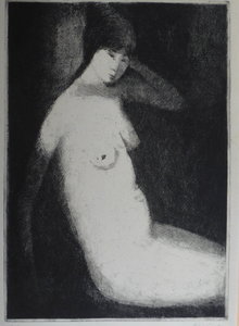 ICONIC EDINBURGH. 1959 Limited Edition Pencil Signed Etching. Oriental Nude 