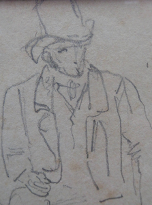 19th Century Pencil Drawing by Wolfgang Adam TOEPFFER (1766 - 1847) Switzerland. Sheet of Figure Studies