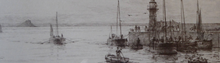 Load image into Gallery viewer, Rowland Langmaid Pencil Signed Etching Newlyn St Michael&#39;s Mount Cornwall
