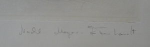 Pencil Signed Etching by Kurt Meyer-Eberhardt Kitten Playing with a Ball
