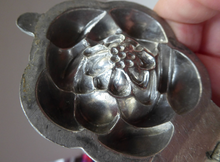 Load image into Gallery viewer, Antique Set of SIX Aluminium Chocolate Moulds. Very Substantial Items in the Form of Lotus Flowers

