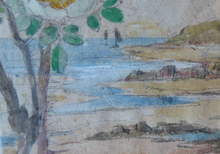Load image into Gallery viewer, Kate Cameron Signed Watercolour Bees and Flowers Framed
