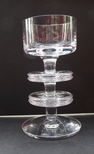 Stylish 1970s SHERINGHAM WEDGWOOD GLASS Clear Candlestick by Stennett-Wilson. 5 inches High