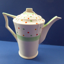 Load image into Gallery viewer, ART DECO Tams Ware Pottery Rainbow Polka Dots Complete Coffee Set. Extremely Rare

