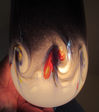 Load image into Gallery viewer, Scottish Glass. Vasart Tulip Vase. Dark Blue Shades
