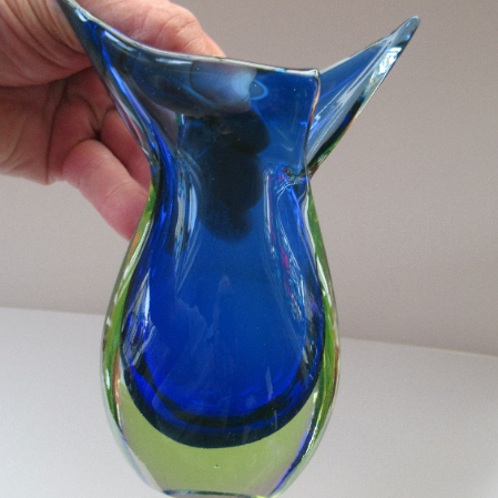 Vintage Murano Sommerso Glass Vase