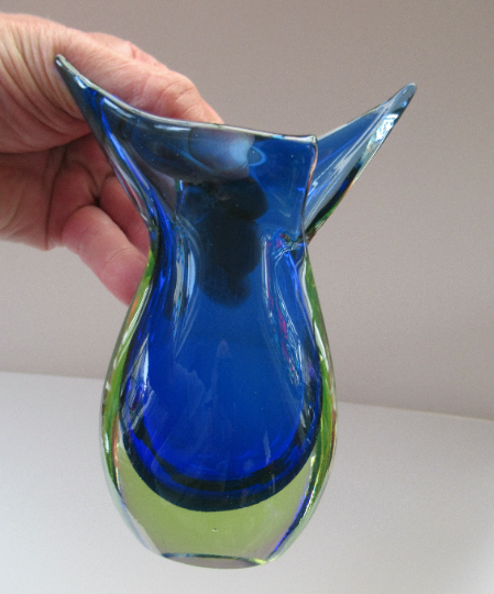 Ødelægge eksplodere falanks 1960s Murano SOMMERSO Blue and Green Cased Glass Vase. Teardrop Shape –  Iconic Edinburgh