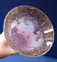 Load image into Gallery viewer, 1930s Monart Glass Vase with Gold Aventurine Flakes
