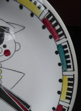 Load image into Gallery viewer, SWEDISH Plate. Rare Rorstrand TUFF TUFF Plate. Quirky Railway Imagery. Signalman and Trains Around the Rim
