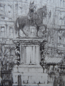 William Walcot Charing Cross London Etching 1919 Signed