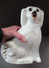 Load image into Gallery viewer, Antique Staffordshire Dogs Chimney Spaniels / Wally Dugs
