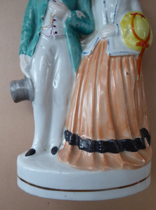 STAFFORDSHIRE FIGURINE. Miniature Model of the Prince and Princess of Wales