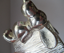 Load image into Gallery viewer, 1960s Silver Plate Snoopy on Kennel Bank or Money Box
