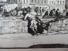 Load image into Gallery viewer, Stanley Anderson 1920s Drypoint Etching La Lieutenance Honfleur France
