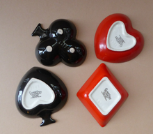 Load image into Gallery viewer, Rare CARLTON WARE Set of 1960s Ceramic Playing Card Suite Dishes
