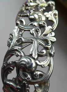 Vintage NORWEGIAN SILVER 830s Brodrene Lohne ELVESTER Small Serving Spoon; c 1900s Rare Scandinavian Silverware