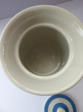 Load image into Gallery viewer, Vintage Cornishware TG Green Storage Jar: Mid Century. Larger Size. 6 3/4 inches height
