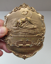 Load image into Gallery viewer, British Dog Club Memorabilia. The Bloodhound Hunter Club Award 1913
