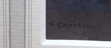 Load image into Gallery viewer, Kate Cameron Signed Watercolour of Blue Daisies Framed 
