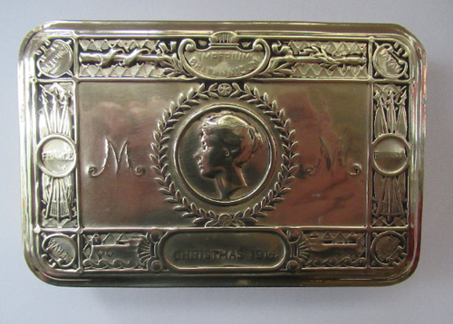 Original WWI Brass Princess Mary Christmas Tin