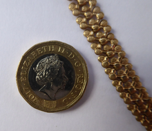 Load image into Gallery viewer, Solid 9ct Gold Decorative Textured Link  Nceklace. 19 grams weight

