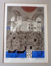 Load image into Gallery viewer, Julian Trevelyan ORIGINAL Etching &amp; Soft Ground Aquatint. AVIGNON. Pencil Signed and Dated 1972
