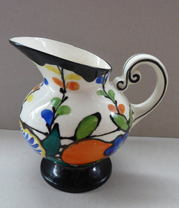 1930s Czech ART DECO Pottery Hand Painted Jug / Pitcher by Ditmar Urbach