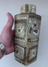 Load image into Gallery viewer, LARGE Vintage 1960s ROYAL COPENHAGEN Aluminia Faience Vase. 9 inches. Abstract Baca by Nils Thorsson
