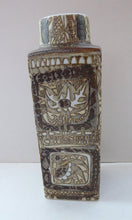 Load image into Gallery viewer, LARGE Vintage 1960s ROYAL COPENHAGEN Aluminia Faience Vase. 9 inches. Abstract Baca by Nils Thorsson
