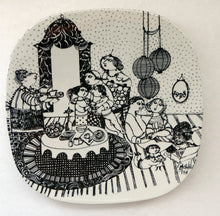 Load image into Gallery viewer, Danish Plate. Bjorn Wiinblad. Rarer 1970s Commemorative Plate. Designed for Imerco. The FIFTY YEARS LATER, 1978
