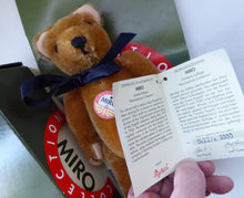 Load image into Gallery viewer, Vintage Miniature Honey Teddy Bear. Vintage Czechoslovakian Limited Edition. SIGIKID MIRO Renassiance Collection
