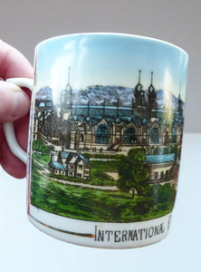 SCOTTISH HISTORY. RARE 1888 Glasgow International Exhibition Ceramic Souvenir Mug