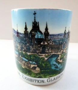 SCOTTISH HISTORY. RARE 1888 Glasgow International Exhibition Ceramic Souvenir Mug