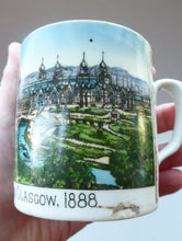 Load image into Gallery viewer, SCOTTISH HISTORY. RARE 1888 Glasgow International Exhibition Ceramic Souvenir Mug
