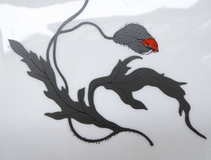 SUSIE COOPER for WEDGWOOD. 1971 Cornpoppy Design. Stylish Floral Bone China Dessert Plates - 9 inches