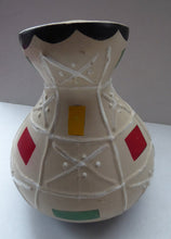 Load image into Gallery viewer, Rare BRENTLEIGH WARE 1950s Atomic Gourd Shaped Vase: LORCA Shape and Rarer Beige Colour
