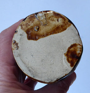 Antique 19th Century Treacle Glazed SCOTTISH POTTERY Money Box or Bank in the Form of a Seated Gentleman