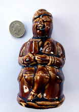 Load image into Gallery viewer, Antique 19th Century Treacle Glazed SCOTTISH POTTERY Money Box or Bank in the Form of a Seated Gentleman
