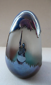 Vintage SCOTTISH Caithness Glass Paperweight: Sword in the Stone by Philip Chaplain