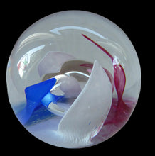 Load image into Gallery viewer, LARGE Vintage Limited Edition SCOTTISH Caithness Glass Paperweight: Fanfare by Alistair Macintosh, 1989
