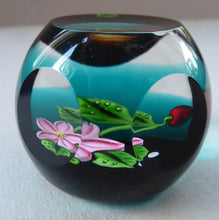 Load image into Gallery viewer, William Manson Cherry Blossom 1980s Vintage Paperweight
