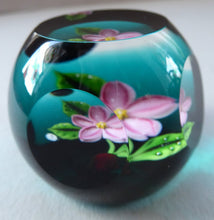 Load image into Gallery viewer, William Manson Cherry Blossom 1980s Vintage Paperweight
